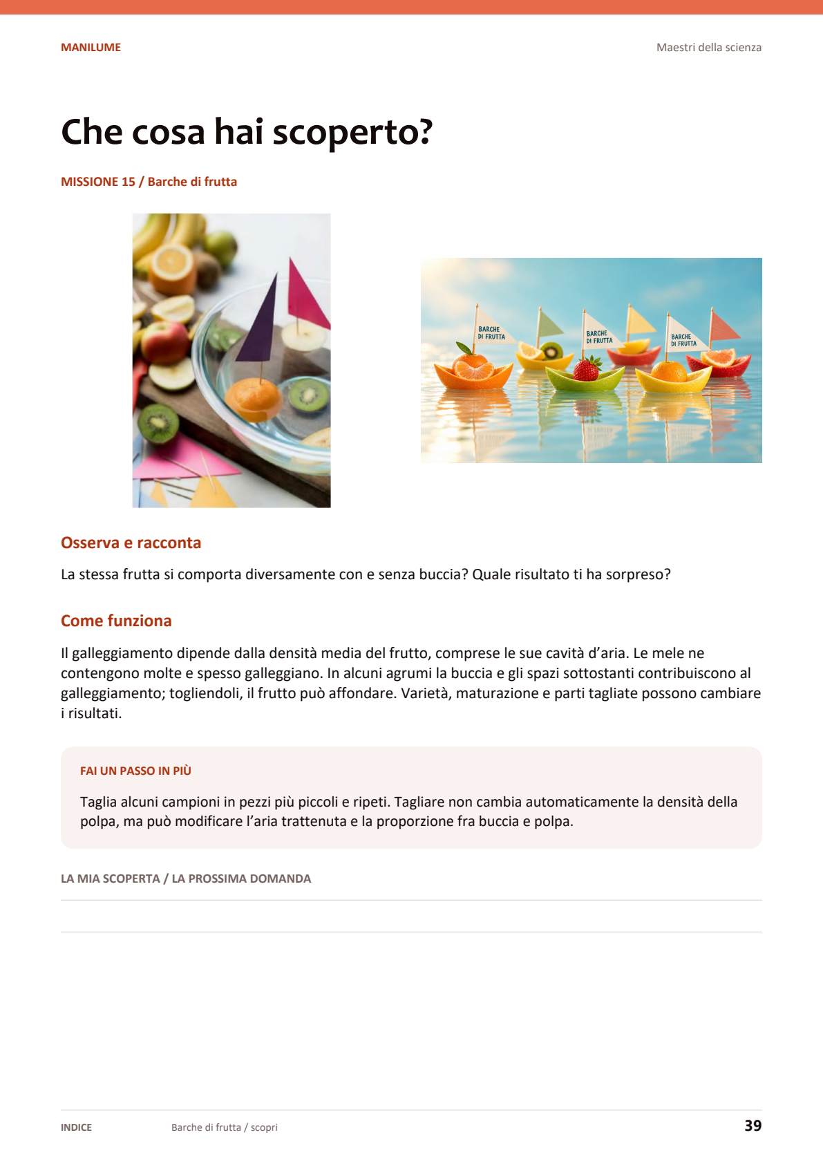 Pagina reale: Barche di frutta