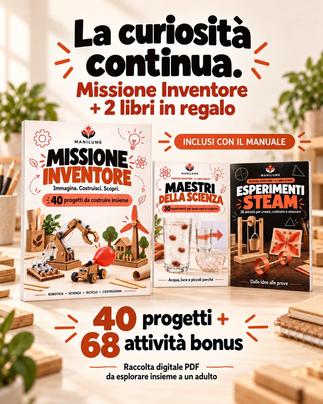 Missione Inventore, Maestri della Scienza ed Esperimenti STEAM insieme nel bundle